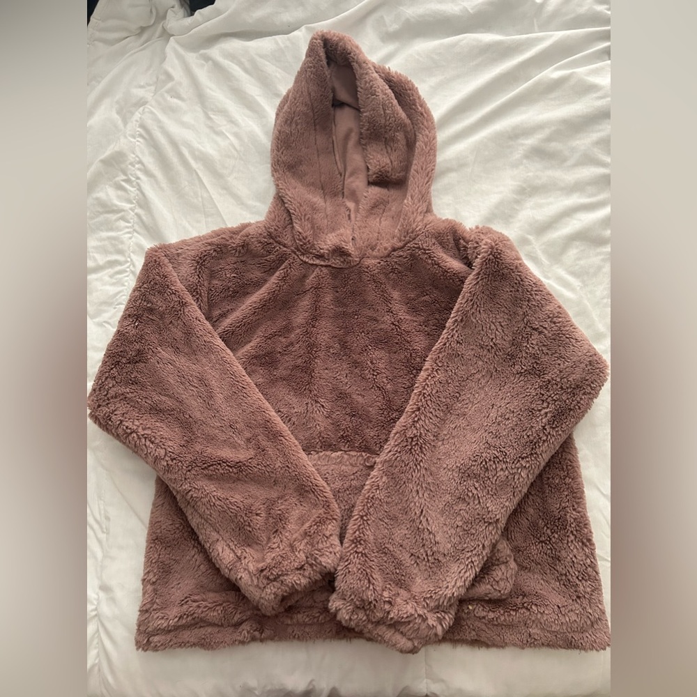 Fluffy Rose Pink Hoodie